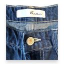 KanCan USA Kancan Denim Jeans Size 9/ 28 Raw Hem Dark Wash Blue Distressed Cut Photo 1