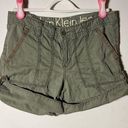 Calvin Klein Jeans Lightweight Cotton Khaki Shorts, Army Green, Pockets Size 6 Photo 0