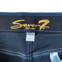 Seven7  women's small 365 everlast flex blue denim stretchy jean capris dark wash Photo 3