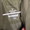 American Eagle  Army Green Nylon Bomber Jacket Photo 7