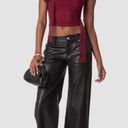 Edikted Wide Leg Leather Pants Photo 0