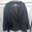 Good American  The Woven Oversized 2.0 blazer jacket black size 8 NEW Photo 5