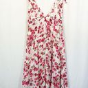 Reformation  Wrap Tie Strap Rose Print Midi Dress Photo 5