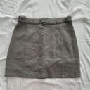 Altar'd State sage green button down denim skirt Photo 3