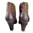 Clarks  Indigo Boots Size 9 Booties Brown Heath Wren Leather Ankle Distressed Photo 2