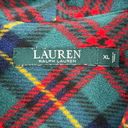 Ralph Lauren  Crested Embroidered Plaid Fleece Nightgown Womens Size XL Photo 3