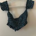 Francesca's Flowered Crop Shirt  Photo 1