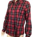 Orvis  Women’s Carefree button down up shirt size small Red & Black Plaid Photo 1