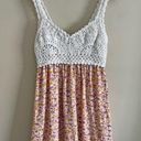 Jessica Simpson  floral crochet mini summer dress beach boho Photo 0