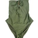 Aerie  Green One Piece Tie Swimsuit Bathing Suit Swim Beach Vacation Size SMALL Photo 0