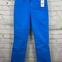 L'Agence L’agence Women’s Alexia Crop Cigarette Denim Jeans High Rise Neon Blue 24 NWT Photo 1