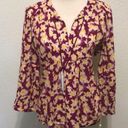 Caslon Marinda Split Neck Floral Blouse Photo 2