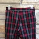 Alexander Wang T by  Grey and Red Plaid Fitted Zip Leggings Pants Size 2 Photo 8