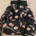 Floral Rose Gold Backpack Black Photo 3