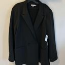 Good American  Scuba 2.0 Stretch Knit Black Blazer Photo 4