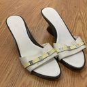 Salvatore Ferragamo  off white leather wedge sandals size US 7.5B Photo 0