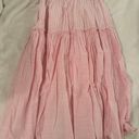 Love Shack Fancy Pink + White Striped  Maxi Skirt Photo 0