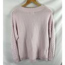 Caslon  cable knit v neck sweater periwinkle size medium Photo 4