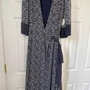 Tularosa NWT  Jolene Wrap Maxi Dress Navy Blue Size Small Long Flowy Robe Dresses Photo 4