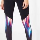 Sweaty Betty  London Power Leggings 7/8 Black Red Blue Strobe Pocket Size Small Photo 0