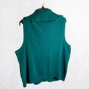 cj banks Dark Aqua Blue Green Sleeveless Zip Sweater Wm 1X Photo 5