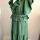 Moon River Green Frilly Ruffled Maxi Dress Wedding Summer Party Cottagecore  M Photo 0