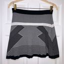 Olive & Oak Knit Black & White Striped Mini Skirt w/ Elastic Waist Size Small Photo 0