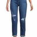 Hudson Jeans HUDSON Natalie Mid Rise Slim Boyfriend Crop Distressed Blue Denim Jeans 29 Photo 0