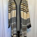 Stitch Fix Womens Size XXL  Lety & Me Long Line Cardigan Gray Cream & Yellow Photo 0