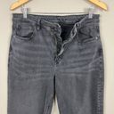 American Eagle  Mom Jeans Women 12 X29 X-Long Charcoal Black Straight Leg Stretch Photo 7