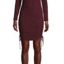 BB Dakota  Steve Madden Burgundy Ruched Ribbed Bodycon Dress Women's Size Medium Photo 0