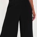 Lulus NWOT  Proper Style Black High-Waisted Wide-Leg Pants - M Photo 3