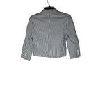 BCBGMAXAZRIA  Womens Size S Seersucker Cropped Blazer Blue White Stripe Y2K Photo 2