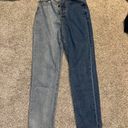 Nasty Gal Two-Tone High-Waisted Jeans Photo 0