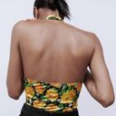 ZARA NWT   Twist Neck Floral Halter Top Bodysuit Small Photo 5