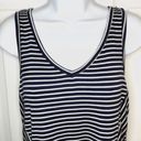 Modcloth  Stripe Ruffle Tank Top In Every Direction Knit Navy Blue Cream White S Photo 4