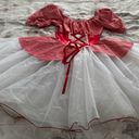 Wish A  Come True Appalachian Spring White Tutu Lace Up Red Gingham Dance Ballet Dress, size S Photo 6