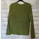 Lee Vintage  sweater green ribbed knit 1990s oversized sweater crewneck Small Photo 5