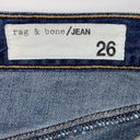 Rag and Bone  Women’s Denim Mini Skirt Size 26 Eddy Wash Dive Frayed Hem Blue Photo 2