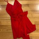 Free People New! LPA Red “Daydream” Wrap Tank Mini Dress XXS Photo 4