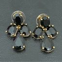 Kate Spade  Black Stones Teardrop Cluster Statement Earrings 10.1g Photo 2