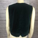 Karen Scott Vintage  green velvet vest with frog closure Photo 6