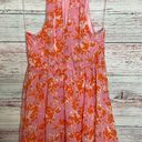 Sienna Sky Dress Orange Pink Floral Print Knee Length Photo 1