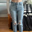 Hollister blue ripped mom jeans Photo 0