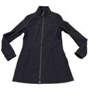 prAna  Black Fleece Lined Long Scuba Jacket Coat Photo 2