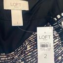 The Loft  Outlet NWT black white Geometric Textured print Skirt women sz 2 Photo 3