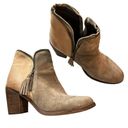 joe's jeans Joe’s Jeans Leather Suede Two Tone Taupe Tan Ankle Boots Size 10 Photo 9