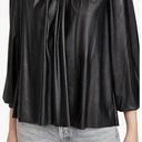 Ramy Brook  Astrid Black Faux Leather Top Photo 0