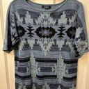 CHAPS Chap's Blue Geometric Aztec Design - Pull Over Short Sleeve Sweater Vest Large Photo 0