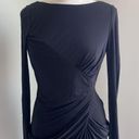 Badgley Mischka  Black Draped Dress Size 8 Photo 2